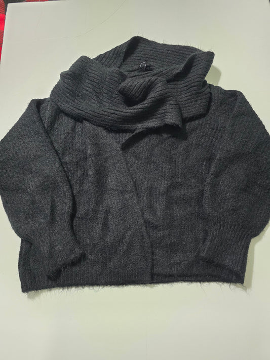 Cardigan Sweater with built in scarf