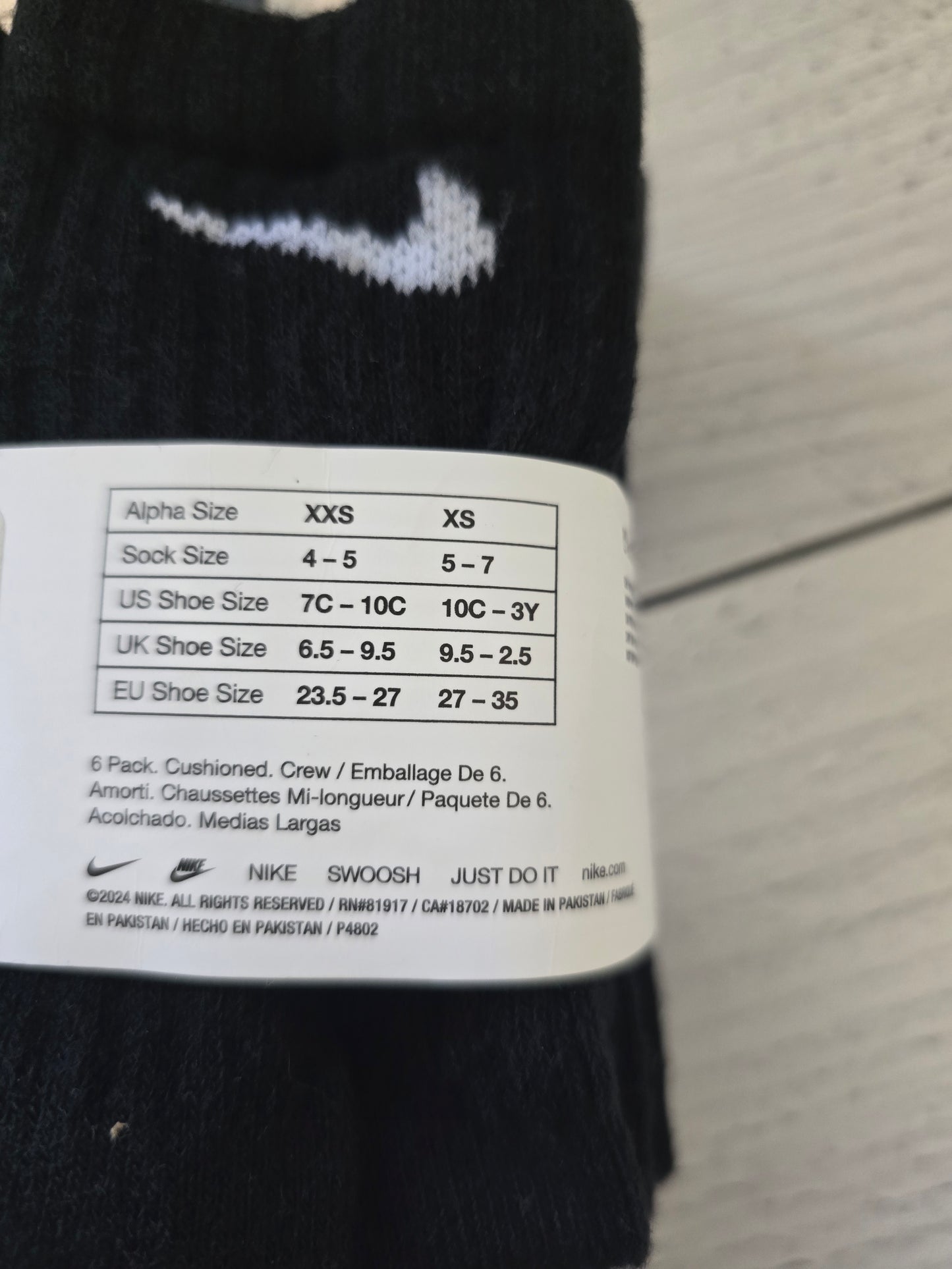 Nike 6 pack Youth Socks